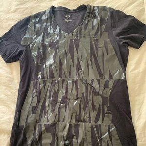 Armani exchange men’s logo v neck tshirt